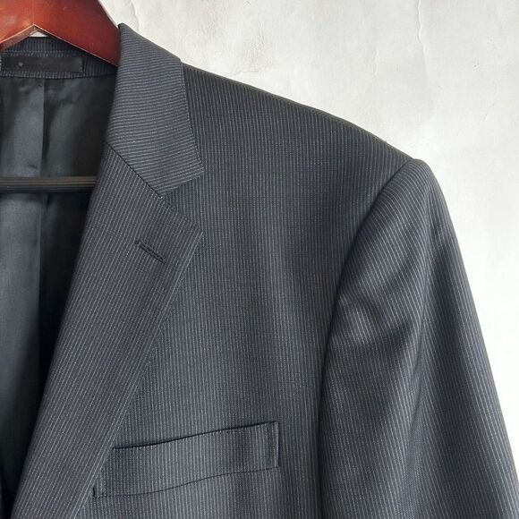 Ralph Lauren Black Label Mens Pinstripe Jacket Blazer Sport Coat Wool Size 36 R - Picture 5 of 8